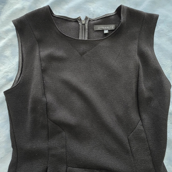 Dynamite Classic Black Midi Dress - Picture 3 of 5